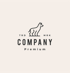 Greyhound Dog Hipster Vintage Logo Icon