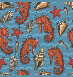 Ocean Animals Colorful Pattern Seamless