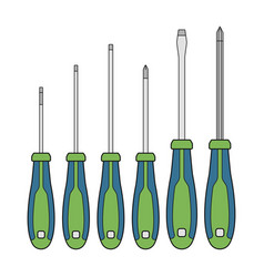 Screwdriver Flat Colored Objects Clip Arts