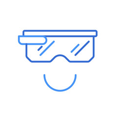 Smartglass Technology Icon With Blue Duotone