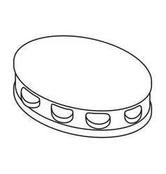 Tambourine Outline Icon Drum