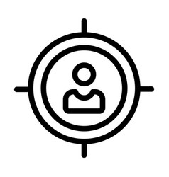 Targeted Thick Line Icon