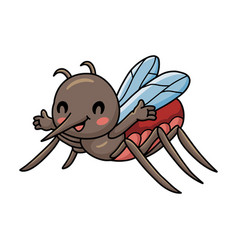 Cute Little Mosquito Cartoon Posing