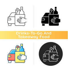 Drinks And Food Curbside Pickup Icon