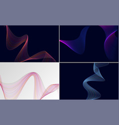 Enhance Your Design With This Set Of 4 Abstract