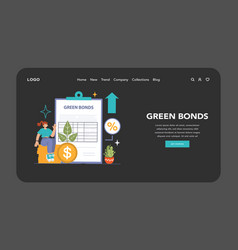 Green Bonds Dark Or Night Mode Web Landing Eco