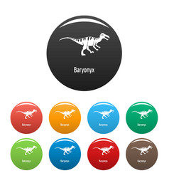 Baryonyx Icons Set Color