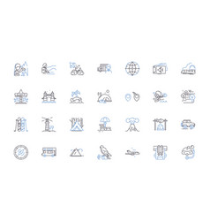 Odyssey Line Icons Collection Epic Adventure