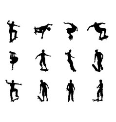 Skating Skateboarder Silhouettes