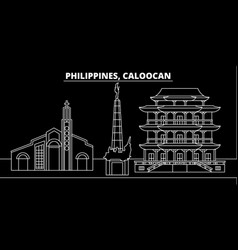 Caloocan Silhouette Skyline Philippines