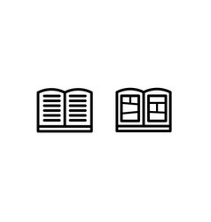 Open Book And Comic Book Icons Set