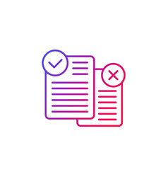 Pros And Cons Icon Line Design