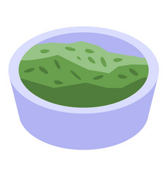 Green Rice Indian Icon Isometric Style