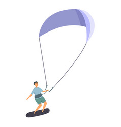 Kitesurfing Equipment Icon Cartoon