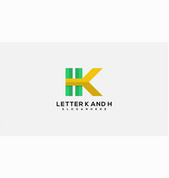 Letter K And H Logo Design Symbol