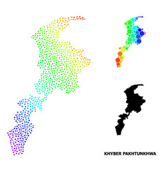 Rainbow Colored Dot Map Khyber