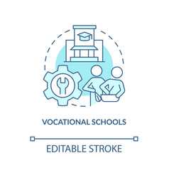 Vocational Schools Turquoise Concept Icon