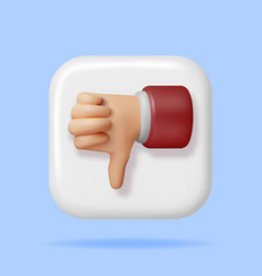 3d Thumbs Down Hand Gesture