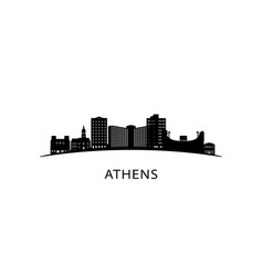 Athens Georgia City Skyline Black Cityscape