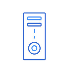 Computer Technology Icon With Blue Duotone Style