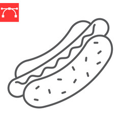 Hot Dog Line Icon