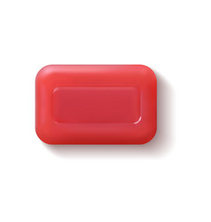 Rectangular Red Soap Bar Realistic Hand Washing