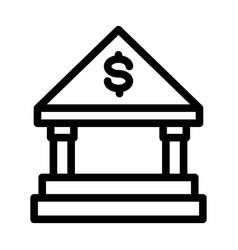 Bank Thick Line Icon