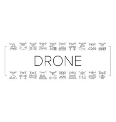 Drone Commercial Use Icons Set