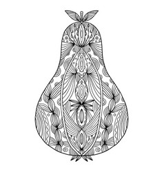 Pear Coloring Page Black And White Clipart