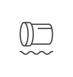 Polyethylene Pipe Line Outline Icon