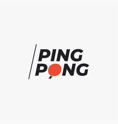 Simple Creative Wordmark Logo For Ping Pong