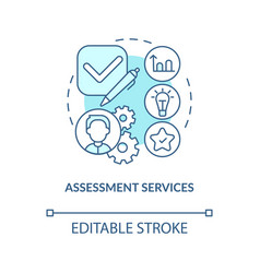 Assessment Services Turquoise Concept Icon