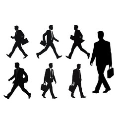 Businessman Walking With A Small Bag Silhouette