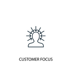 Customer Focus Concept Line Icon Simple Element