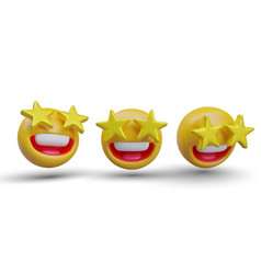 Excited Emoticon With Gold Stars Instead Of Eyes