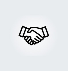 Business Partners Handshake Web Line Icon