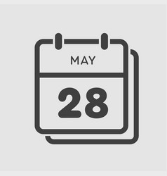 Calendar Day 28 May Days Year