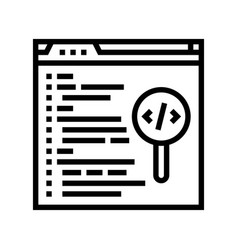 Code Review Software Line Icon