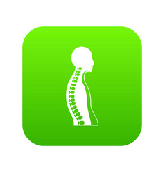 Human Spine Icon Digital Green