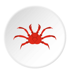 Red King Crab Icon Circle