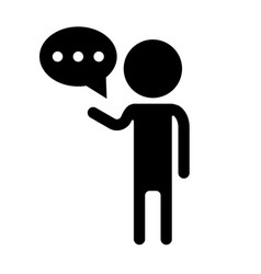 Talking Person Silhouette Icon