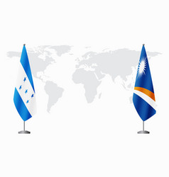 Honduras And Marshall Islands Flags For Official