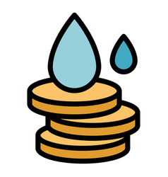 Money Flood Compensation Icon Flat