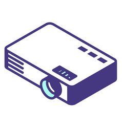 Projector Isometric Icon Digital Movie Color