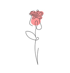 Rose Flower In Continuous One Line Art Style