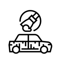 Sanding Car Line Icon