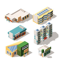 Shopping Center Exterior Designs Isometric 3d