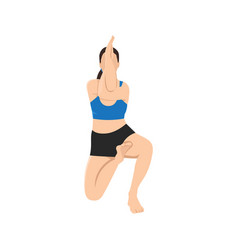 Woman Doing Horse Face Pose Practice Vatayanasana