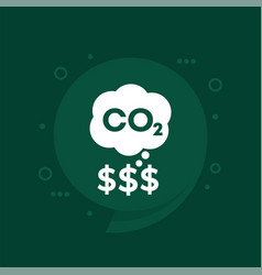 Carbon Emissions Cost Icon Co2 Gas Price