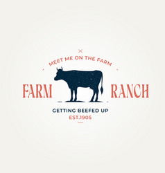 Farm And Ranch With Cow Symbol Icon Logo Design